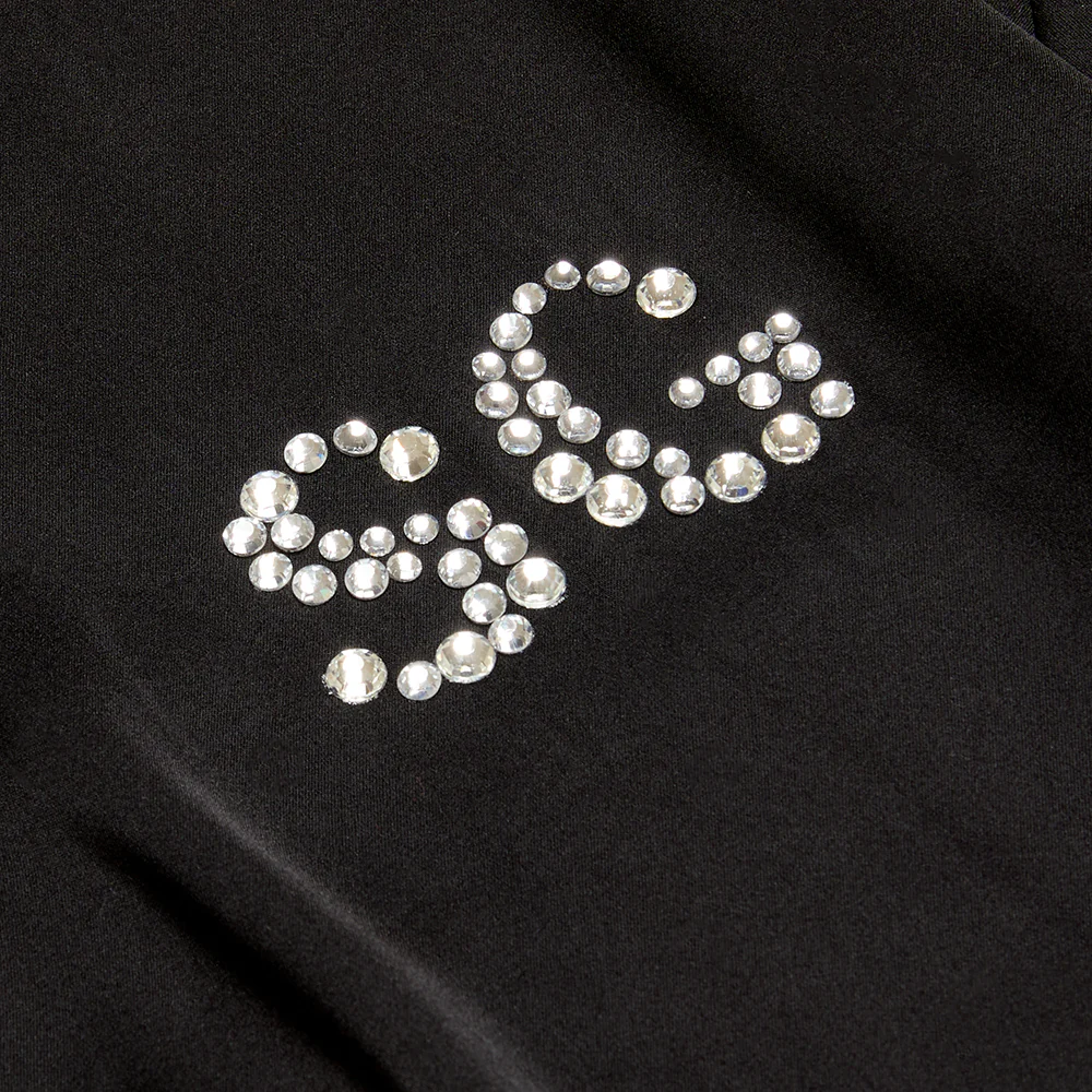 Marquise Diamond Black Satin Robe - Image 4