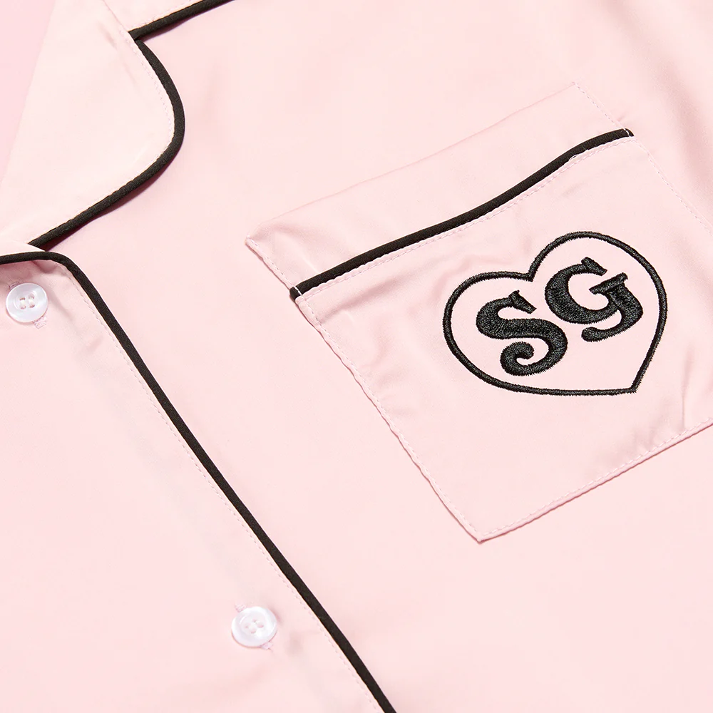 Pink Satin SG Heart Pajama Set - Image 4